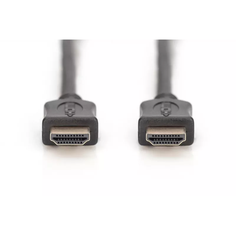 Cabo de ligação HDMI High Speed DIGITUS, tipo A M/M, 3m com Ethernet, Ultra HD 60p, dourado preto