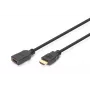 Cabo de extensão HDMI High Speed DIGITUS, tipo A M/F, 3 m com Ethernet, Ultra HD 24p, dourado preto