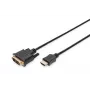Cabo adaptador HDMI-DVI(18+1) DIGITUS, tipo A M/M, 3m Full HD preto