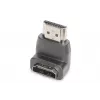 Adaptador HDMI DIGITUS, tipo A, 90° angular M/F, Ultra HD 60p, preto dourado