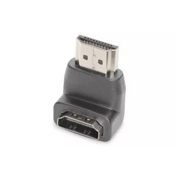 Adaptador HDMI DIGITUS, tipo A, 90° angular M/F, Ultra HD 60p, preto dourado