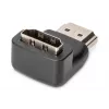 Adaptador HDMI DIGITUS, tipo A, 90° angular M/F, Ultra HD 60p, preto dourado