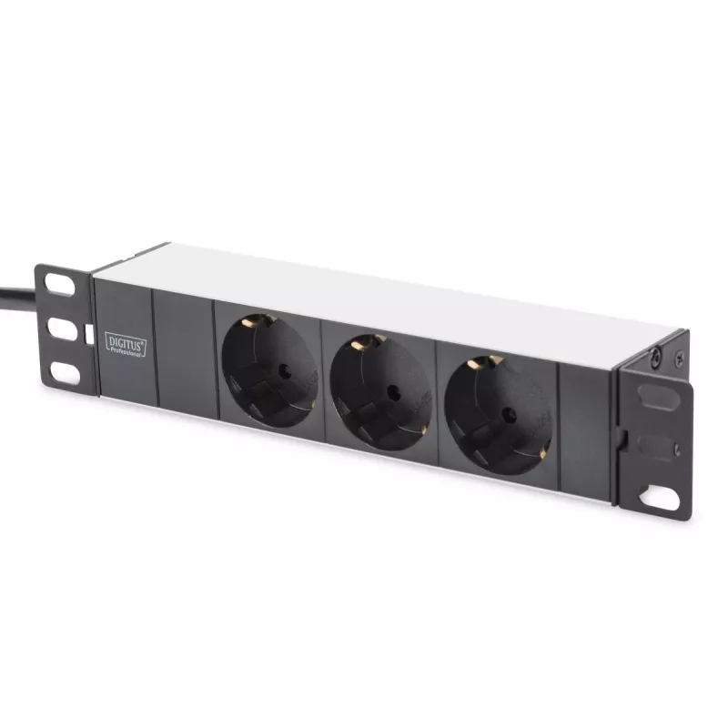 Conjunto de rede DIGITUS 10in-9U 312x300mm caixa prateleira PDU 8Port patch panel