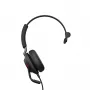 Jabra Evolve2 40 SE USB-A, UC Mono, com fios, telefonia/música, 20 - 20000 Hz, 113 g, headset, preto