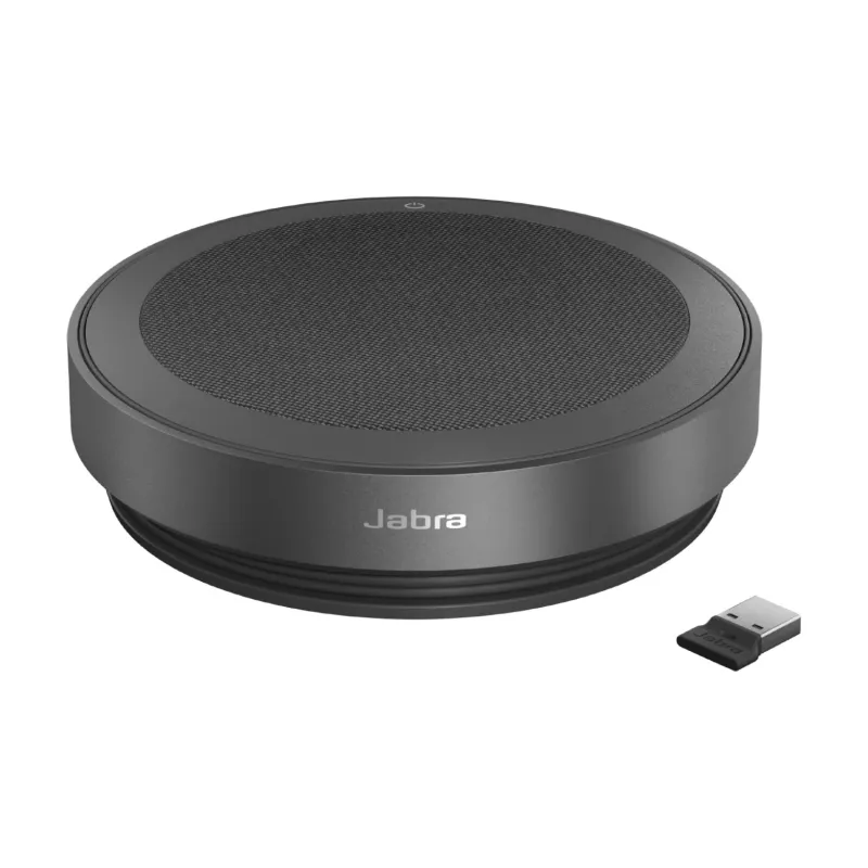 Jabra Speak2 75 MS Teams - Link 380a, cinzento escuro, universal, preto, AAC, CVSD, mSBC, SBC, 72 dB, botões, normalização do nível de voz