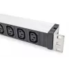 DIGITUS 1U PDU de alumínio montável em rack 9x C13 10A 230VAC 50/60Hz entrada IEC C14 fusível 10A