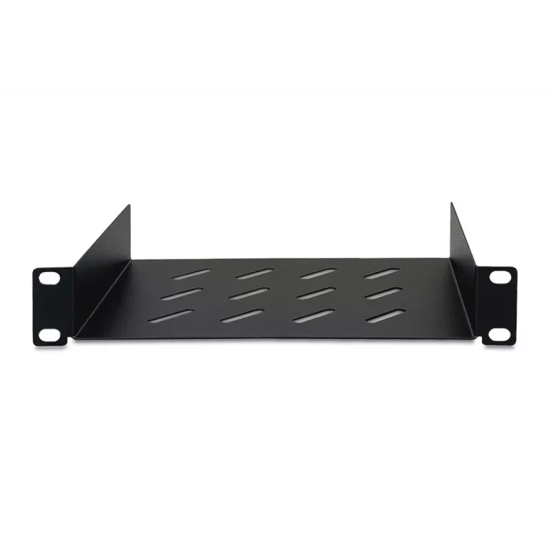 Prateleira fixa DIGITUS 254 mm (10 polegadas) 1U 44x254x150 mm, cor preto (RAL 9005)