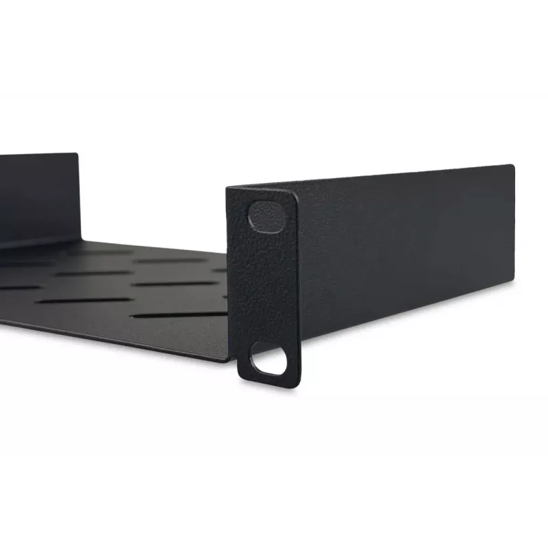 Prateleira fixa DIGITUS 254 mm (10 polegadas) 1U 44x254x150 mm, cor preto (RAL 9005)