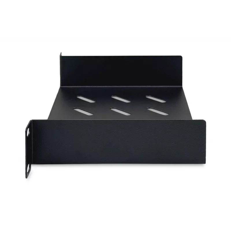 Prateleira fixa DIGITUS 254 mm (10 polegadas) 1U 44x254x150 mm, cor preto (RAL 9005)