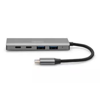 HUB USB-C 4 portas DIGITUS 2x USB-A + 2x USB-C Gen2