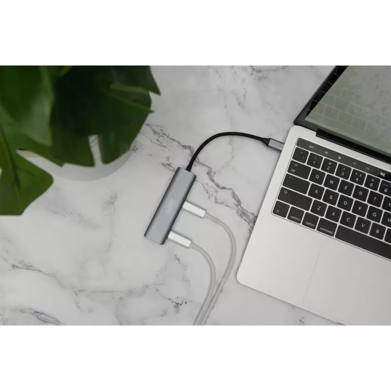 Hub USB-C 4 portas DIGITUS, 4x USB-C 3.1 Gen1, 5 Gbit/s