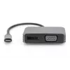 Adaptador gráfico DIGITUS USB Type-C 4K 2-em-1 DisplayPort + VGA