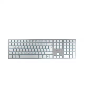 Teclado CHERRY KW 9100 fino FOR MAC universal USB + Bluetooth QWERTZ alemão prateado