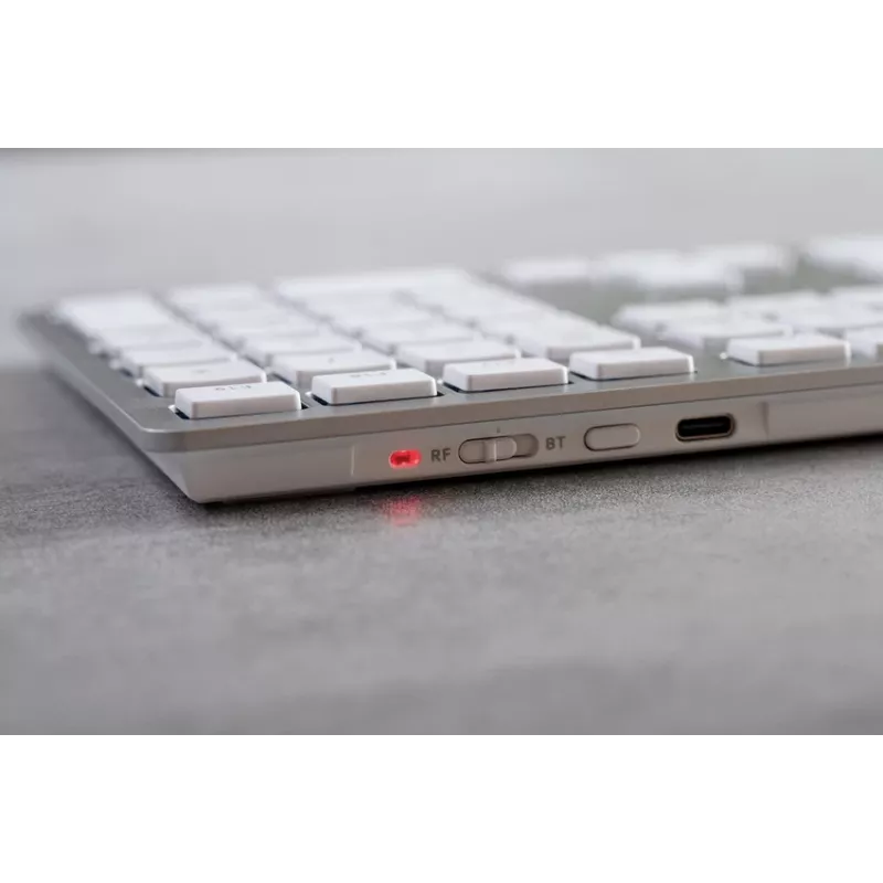 Teclado CHERRY KW 9100 fino FOR MAC universal USB + Bluetooth QWERTZ alemão prateado