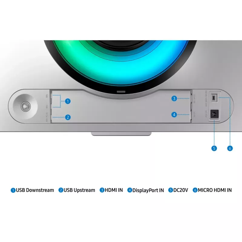 Samsung G95SC Monitor de computador 124,5 cm (49 inch) 5120 x 1440 Dual QHD OLED Prata