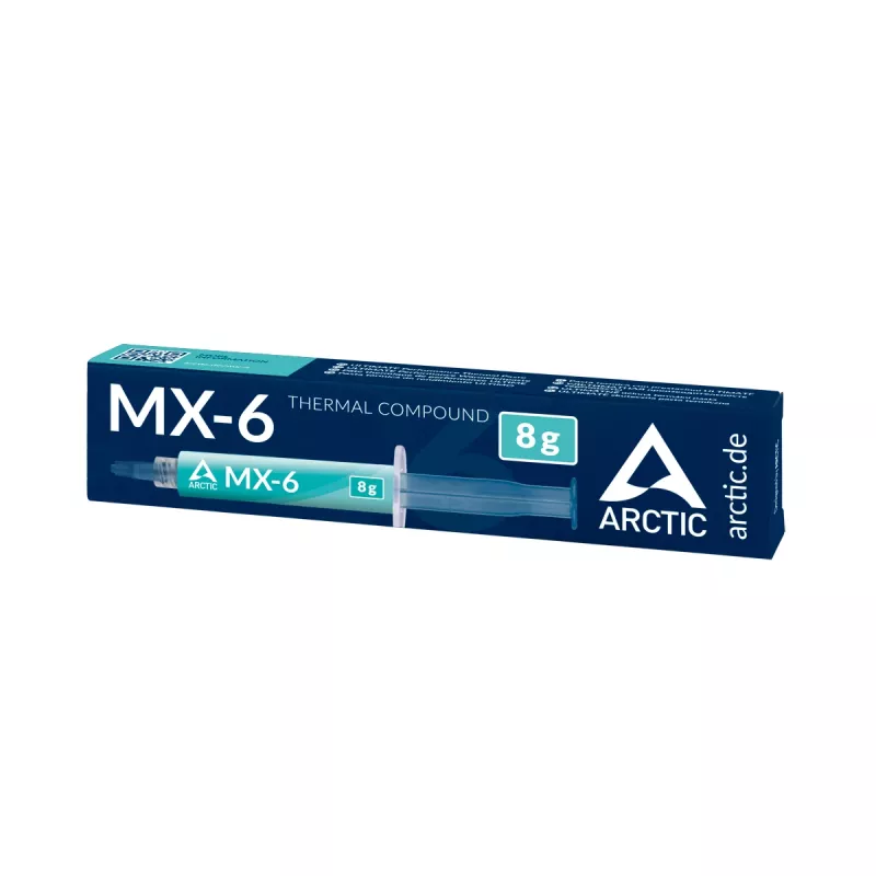 ARCTIC MX-6 ULTIMATE Performance Pasta térmica, pasta térmica, cinzento, 8 g, 1 peça, 27 mm, 121 mm
