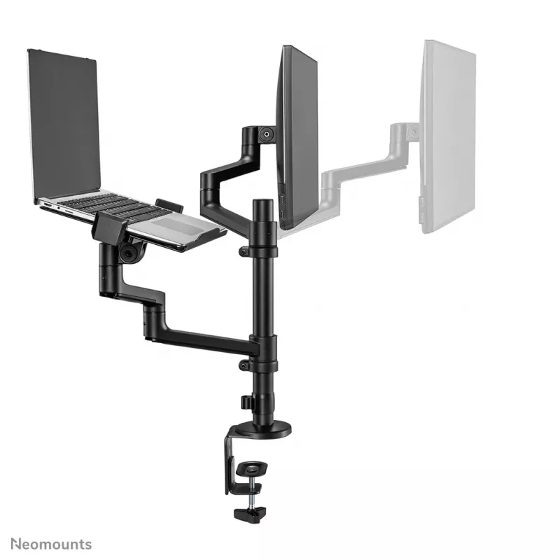 Neomounts DS20-425BL2 Braço de monitor com suporte para portátil 17-27