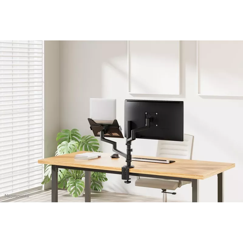 Neomounts DS20-425BL2 Braço de monitor com suporte para portátil 17-27