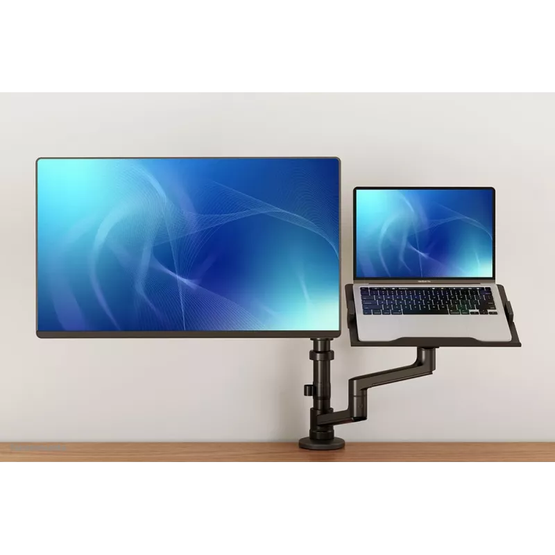 Neomounts DS20-425BL2 Braço de monitor com suporte para portátil 17-27