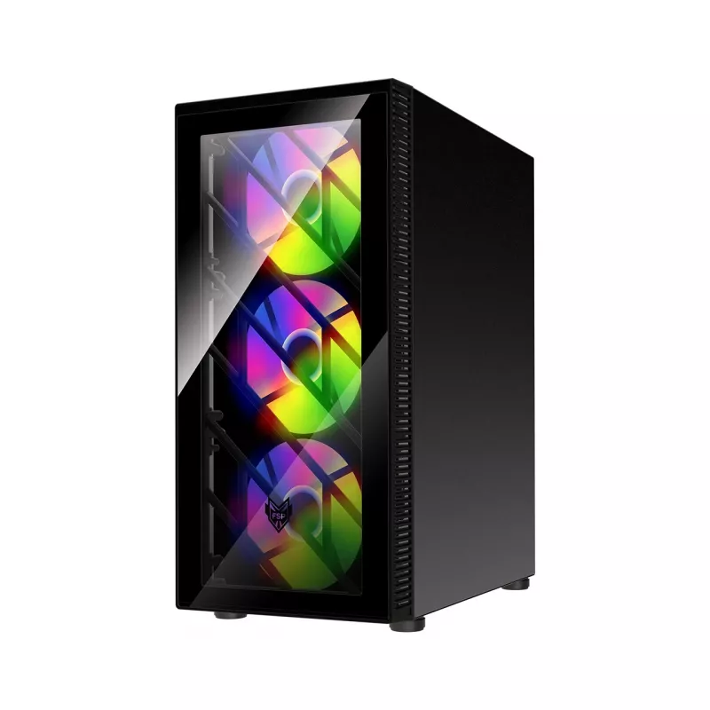 Caixa FSP CMT192 Midi Tower mITX, mATX, ATX preta Fixed RGB