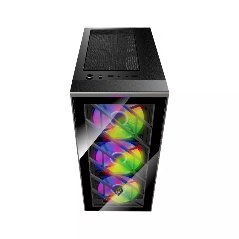 Caixa FSP CMT192 Midi Tower mITX, mATX, ATX preta Fixed RGB