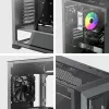Caixa PC Miditower XILENCE XG151 – preta, suporta ATX/Micro-ATX/Mini-ITX, fonte de alimentação inferior, 2x 3,5 polegadas + 4x 2,5 polegadas baías