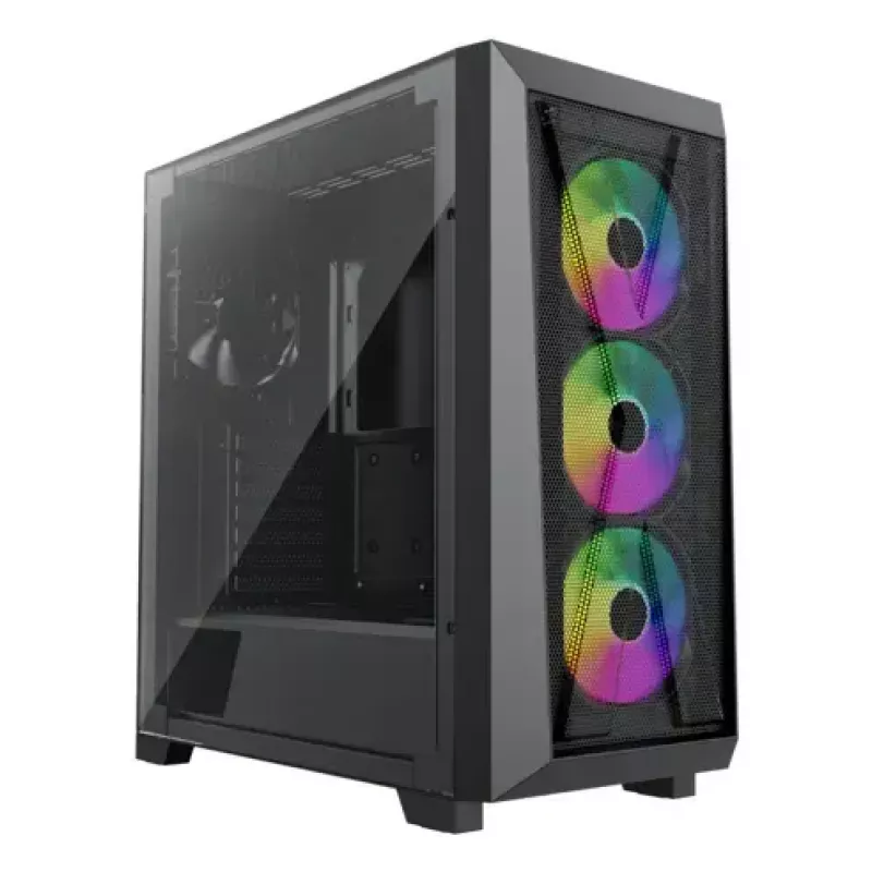 Caixa PC Miditower XILENCE XG151 – preta, suporta ATX/Micro-ATX/Mini-ITX, fonte de alimentação inferior, 2x 3,5 polegadas + 4x 2,5 polegadas baías
