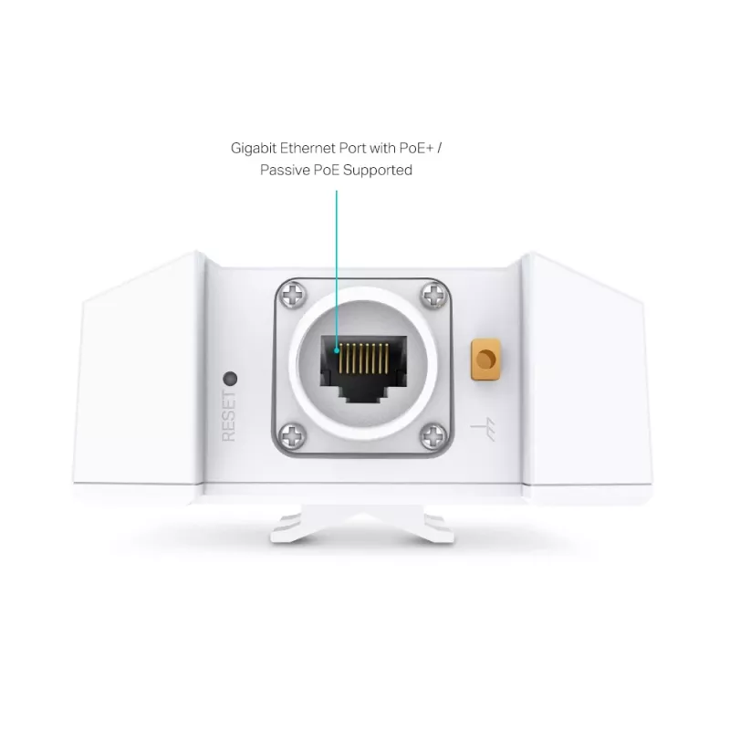 Ponto de acesso TP-Link Omada AX3000 Indoor/Outdoor WiFi 6, 2.4 GHz, 5 GHz, 3000 Mbit/s, WPA, WPA-Enterprise, WPA2, WPA2-Enterprise, WPA3, WPA3-Enterprise, 10,100,1000 Mbit/s