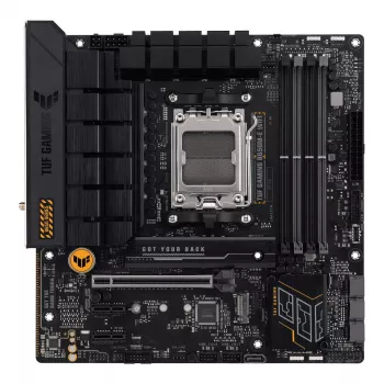 Placa-mãe ASUS TUF GAMING B650M‑E WIFI, AMD B650, Socket AM5, micro ATX, DDR5, 4x DIMM, 128 GB, Wi‑Fi 6, Bluetooth 5.2