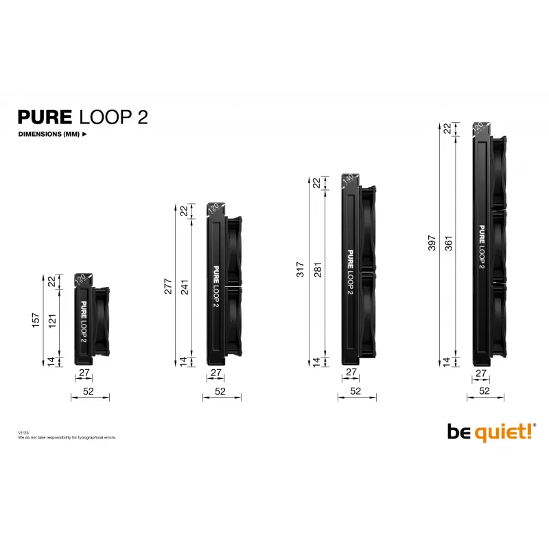 be quiet Pure Loop 2 | 280mm Refrigeração Líquida All-in-One para Processador 14 cm Preto 1 unid.