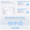 Gateway TP-Link 4G+ AX3000 Whole Home Mesh WiFi 6, Branco, Interno, Router Mesh, ≤20 dBm (2,4 GHz); ≤23 dBm (5 GHz), Banda dupla (2,4 GHz / 5 GHz), Wi-Fi 6 (802.11ax)