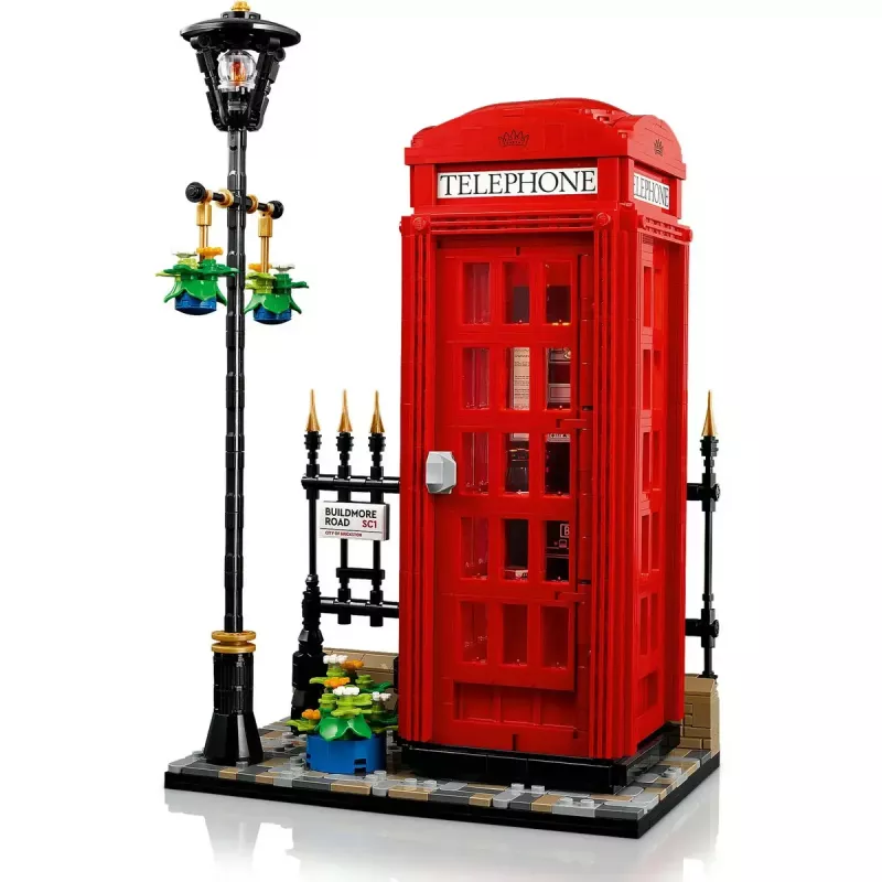 Conjunto de construção LEGO Cabine telefónica vermelha de Londres 21347 – conjunto modular de coleção, 1460 peças, 18+