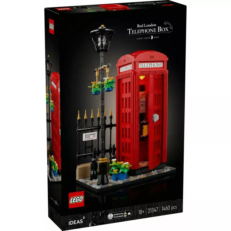 Conjunto de construção LEGO Cabine telefónica vermelha de Londres 21347 – conjunto modular de coleção, 1460 peças, 18+