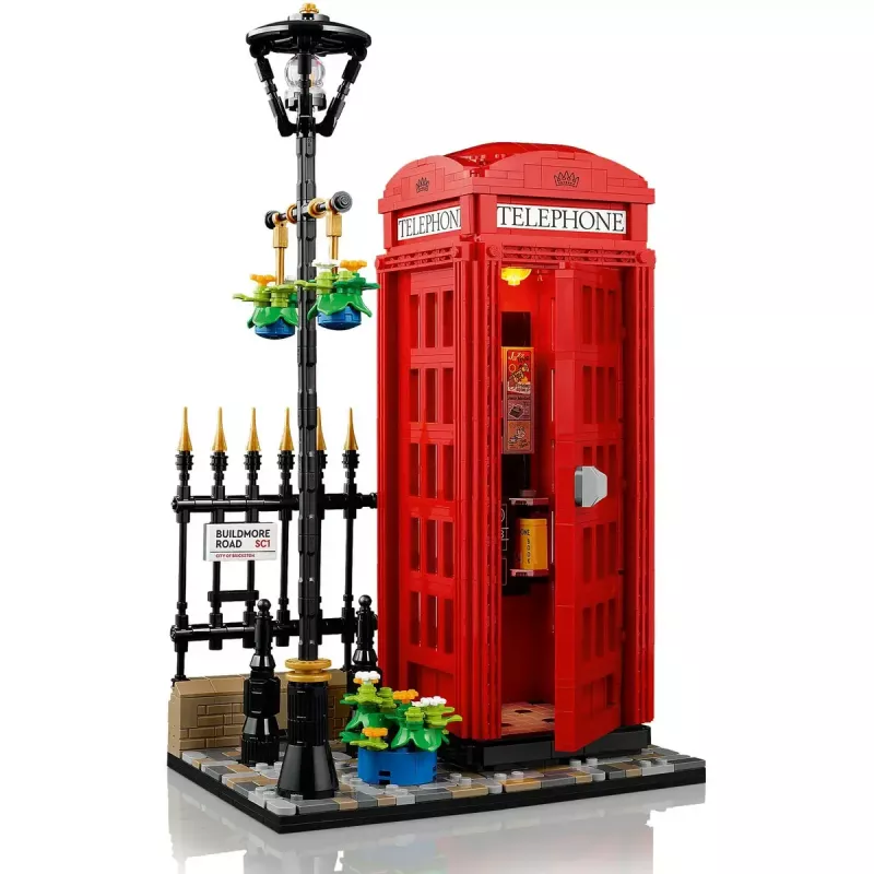 Conjunto de construção LEGO Cabine telefónica vermelha de Londres 21347 – conjunto modular de coleção, 1460 peças, 18+