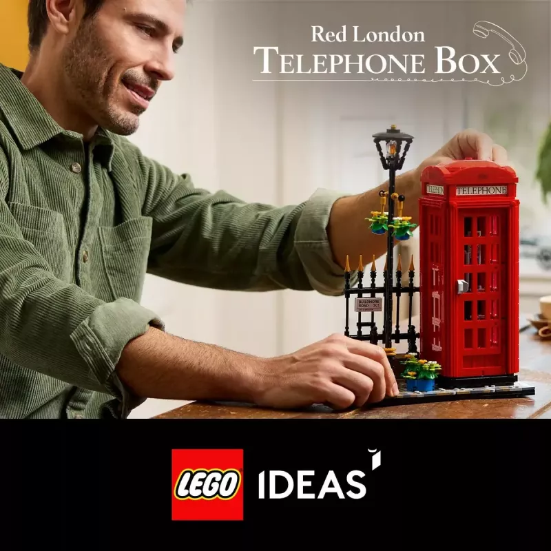 Conjunto de construção LEGO Cabine telefónica vermelha de Londres 21347 – conjunto modular de coleção, 1460 peças, 18+