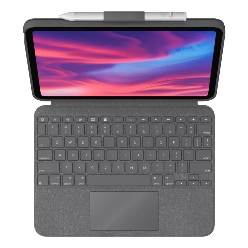 LOGITECH Combo Touch para iPad (10.ª geração) - Oxford cinzento - Qwertz alemão