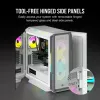 Caixa de PC mid-tower ATX CORSAIR - iCUE 5000T - RGB vidro temperado - branco