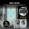 Caixa de PC mid-tower ATX CORSAIR - iCUE 5000T - RGB vidro temperado - branco
