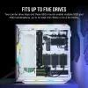 Caixa de PC mid-tower ATX CORSAIR - iCUE 5000T - RGB vidro temperado - branco