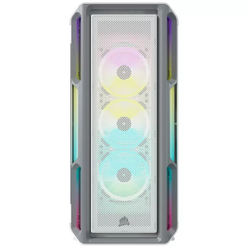 Caixa de PC mid-tower ATX CORSAIR - iCUE 5000T - RGB vidro temperado - branco