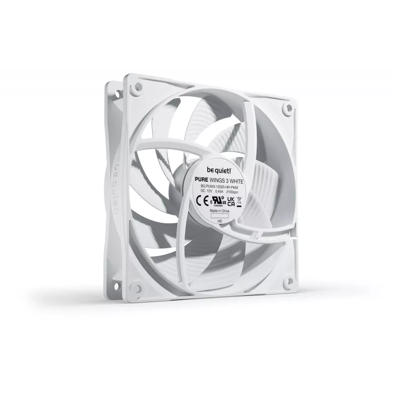 Ventoinha para caixa de computador be quiet Pure Wings 3 120mm PWM high-speed branca 12 cm 1 unidade