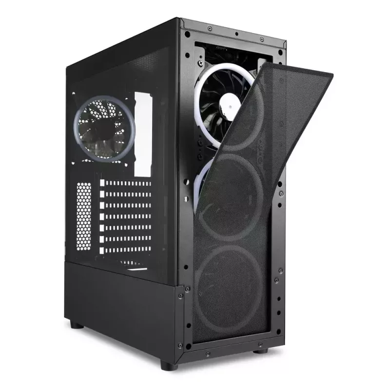 Caixa de PC Sharkoon TK5M RGB ATX desktop preta