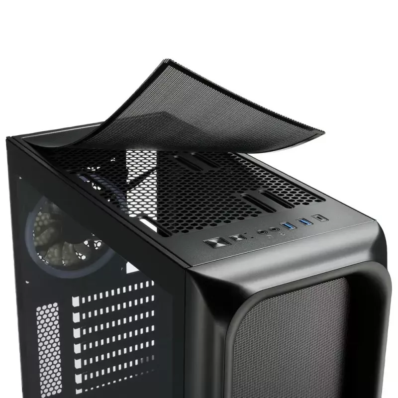 Caixa de PC Sharkoon TK5M RGB ATX desktop preta
