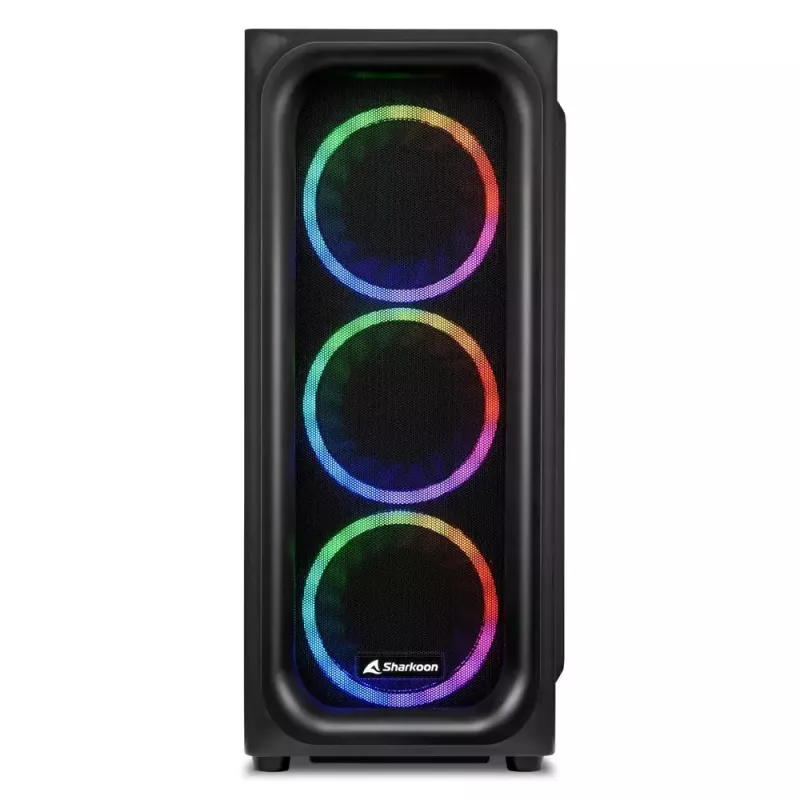 Caixa de PC Sharkoon TK5M RGB ATX desktop preta