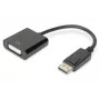 Cabo adaptador DisplayPort DIGITUS ASSMANN, DP - DVI (24+5) M/F, 15cm com bloqueio, compatível com DP 1.2, CE preto