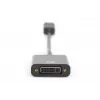 Cabo adaptador DisplayPort DIGITUS ASSMANN, DP - DVI (24+5) M/F, 15cm com bloqueio, compatível com DP 1.2, CE preto