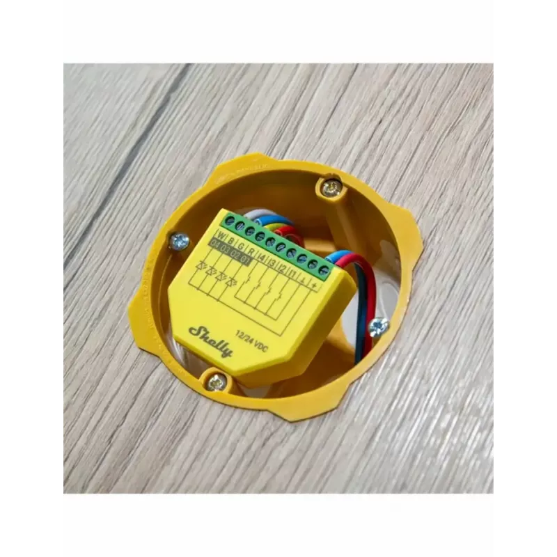 Shelly Plus RGBW PM luz inteligente sem fios verde amarelo