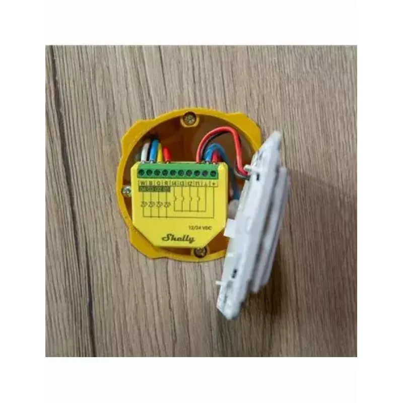 Shelly Plus RGBW PM luz inteligente sem fios verde amarelo