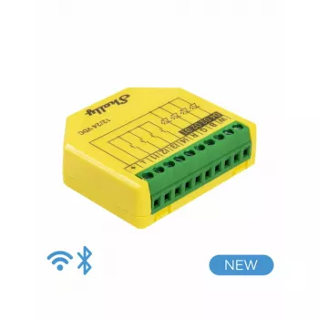 Shelly Plus RGBW PM luz inteligente sem fios verde amarelo