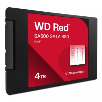 SSD WESTERN DIGITAL - WD Red SA500 - 4TB - SATA 6Gb/s - 2,5 polegadas/7mm (WDS400T2R0A)